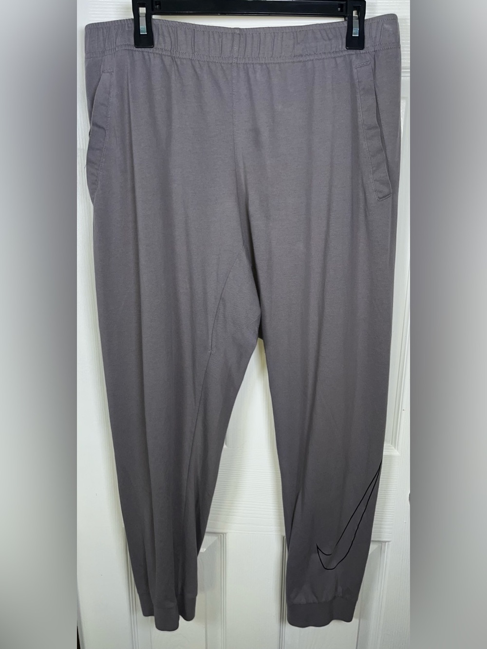 Nike Men’s Dri-FIT Core Cotton Joggers Pants Gray Size XL Lightweight AR4837-036